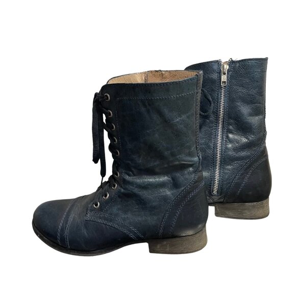 STEVE MADDEN Dark Blue Motorcycle Boots - Picture 3 of 4